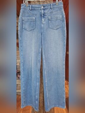 HALARA Light Blue Flex High-Rise Wide-Leg Jeans Sz Small